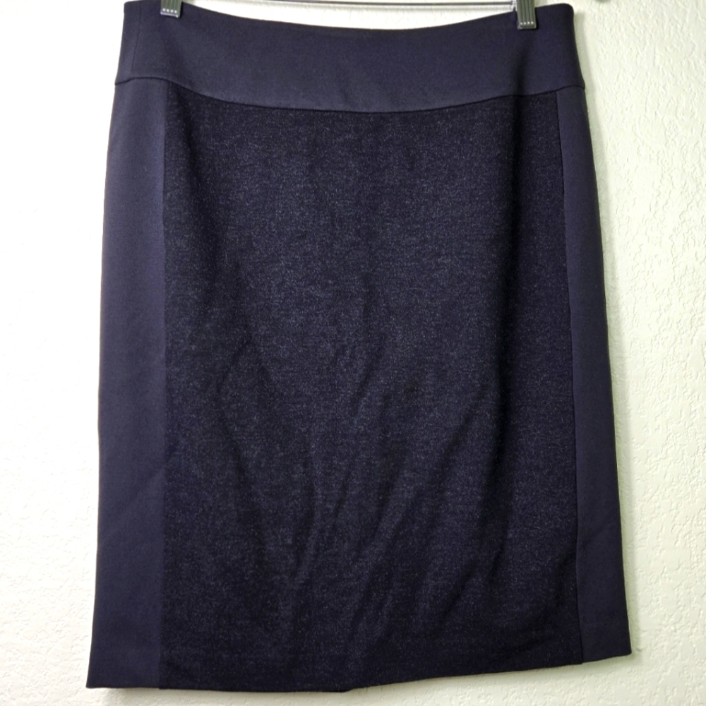 Eileen Fisher Black Viscose Stretche Ponte Pencil Skirt